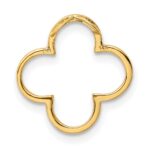 14k Small Quatrefoil Design Chain Slide - Image 4