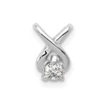 14k White Gold Complete 2.9mm A Diamond Chain Slide