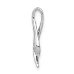 14k White Gold 3mm Ruby Ribbon Slide Fits up to 4mm Fancy Omega - Image 2