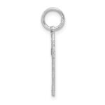 14K White Gold Laser Designed Cross Charm - Image 2