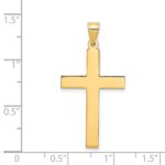 14k Sandblasted Cross Pendant - Image 3