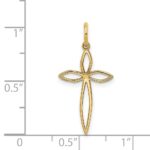 14K Laser Designed Passion Cross Charm - Image 3