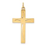 14K Laser Designed Cut-out Cross Charm - Image 4