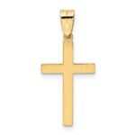 14k Solid Laser Etched Cross Pendant - Image 4