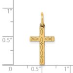 14K Laser Cut Ichthus Cross Charm - Image 3