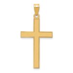 14k Florentine Satin Cross Pendant