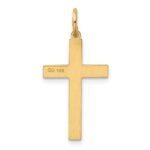 14K Laser Designed Cross with Hearts Charm - Image 4