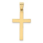 14k Solid Laser Etched Cross Pendant - Image 4