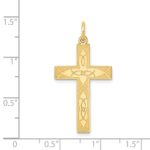 14K Laser Designed Ichthus Cross Pendant - Image 3