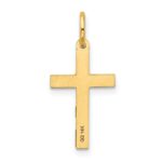 14K Laser Designed Ichthus Cross Charm - Image 4
