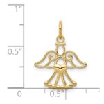 14k Cut-out Angel with Heart Charm - Image 3