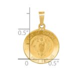 14k Polished and Satin Hollow Our Lady of Guadalupe Medal Round Pendant - Image 3