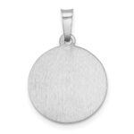 14k White Gold Polished and Satin Hollow St Christopher Medal Pendant - Image 4