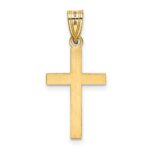 14k Laser Etched Cross Pendant - Image 4