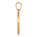 14k Polished and Satin Hollow St John the Baptist Medal Round Pendant - Image 2