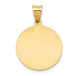 14k Polished and Satin Hollow St John the Baptist Medal Round Pendant - Image 4