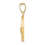 14k Polished and Satin Hollow St Jude Thaddeus Medal Round Pendant - Image 2