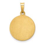 14k Polished and Satin Hollow St Jude Thaddeus Medal Round Pendant - Image 4