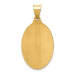 14k Polished and Satin Hollow St Jude Thaddeus Medal Oval Pendant - Image 4