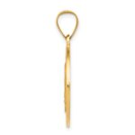 14k Polished and Satin Hollow Mother Teresa Medal Round Pendant - Image 2