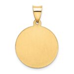 14k Polished and Satin Hollow FIRST HOLY COMMUNION Medal Round Pendant - Image 4