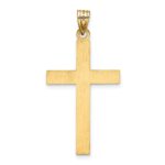 14k Etched Floral Cross Pendant - Image 4