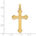 14k Budded Cross Pendant - Image 3