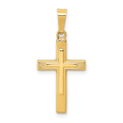 14k Polished Latin Cross Pendant