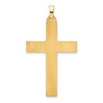 14k Brushed and Polished Latin Cross Pendant - Image 4