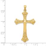 14k Fleur De Lis Cross Pendant - Image 3