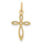 14k Polished Small Ribbon Cross Pendant - Image 3