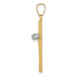 14k Diamond Polished Passion Cross Pendant - Image 2