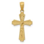 14k Polished Small Passion Crucifix Pendant - Image 3