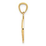 14k Polished Solid Cut-out Saint Christopher Medal Oval Pendant - Image 2