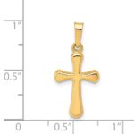 14k Polished Rounded Cross Pendant - Image 4