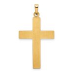 14k Polished and Satin with Dots Cross Pendant - Image 3