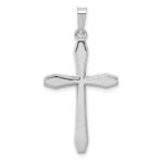 14k White Gold Polished Cross Pendant