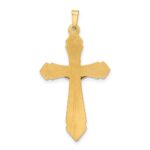 14k Two-tone Polished INRI Crucifix Pendant - Image 3