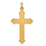 14k Two-tone Polished and Textured INRI Crucifix Pendant - Image 4