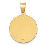 14K Polished and Satin Hollow St. Kateri Medal Round Pendant - Image 3