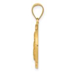 14K Polished and Satin Hollow St. Thomas More Medal Round Pendant - Image 2