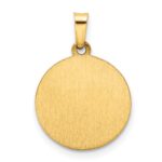 14k Polished and Satin Hollow Spanish Mi Primera Comunion Medal Round Pendant - Image 3