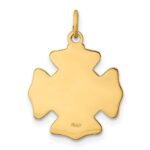 14k Polished and Satin Solid Small St. Florian Fire Dept. Badge Medal Charm - Image 3