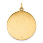 14k Polished and Satin Large Solid St. Jude Thaddeus Medal Round Pendant - Image 3