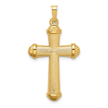 14k Hollow Polished Cross