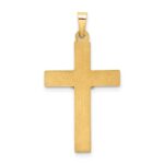 14k Two-tone Hollow Polished Textured Latin Crucifix - Image 3