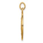 14k Polished and Satin Solid Small Miraculous Medal Round Pendant - Image 2