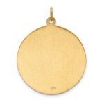 14k Polished and Satin Solid St. Christopher Medal Round Pendant - Image 3