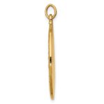 14k Polished and Satin Solid Medium St. Christopher Medal Oval Pendant - Image 2