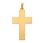 14k Hollow Polished Rope Edge Latin Cross - Image 3
